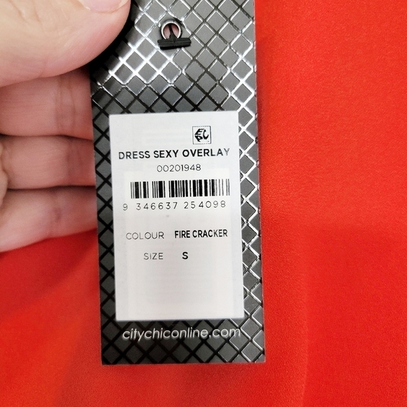 NWT City Chic Sexy Overlay Maxi Dress in Fire Cracker Size S/16 - Picture 11 of 12